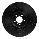 R1 Concepts 10-12 Land Rover Range Rover Front Left Drilled & Slotted Black Brake Rotor by R1 Concepts RNC-633-11019L