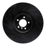 R1 Concepts 10-12 Land Rover Range Rover Front Right Drilled & Slotted Black Brake Rotor by R1 Concepts RNC-633-11019R