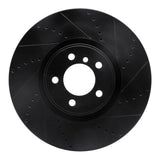 R1 Concepts 10-12 Land Rover Range Rover Front Right Drilled & Slotted Black Brake Rotor by R1 Concepts RNC-633-11019R