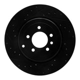 R1 Concepts 10-13 Land Rover Range Rover Sport Rear Left Drilled & Slotted Black Brake Rotor by R1 Concepts RNC-633-11020L