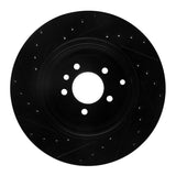 R1 Concepts 10-13 Land Rover Range Rover Sport Rear Right Drilled & Slotted Black Brake Rotor by R1 Concepts RNC-633-11020R