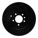 R1 Concepts 10-13 Land Rover Range Rover Sport Rear Right Drilled & Slotted Black Brake Rotor by R1 Concepts RNC-633-11020R