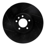 R1 Concepts 2010-2017 Land Rover Range Rover Front Left Drilled & Slotted Black Brake Rotor by R1 Concepts RNC-633-11021L
