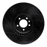 R1 Concepts 2010-2017 Land Rover Range Rover Sport Front Right Drilled & Slotted Black Brake Rotor by R1 Concepts RNC-633-11021R
