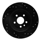 R1 Concepts 09-15 Ford Focus RS (Mexico) Rear Left Drilled & Slotted Black Brake Rotor by R1 Concepts RNC-633-11022L