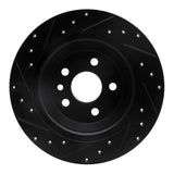 R1 Concepts 09-15 Ford Focus RS (Mexico) Rear Right Drilled & Slotted Black Brake Rotor by R1 Concepts RNC-633-11022R