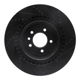 R1 Concepts 2013-2025 Land Rover Defender 110 Rear Left Drilled & Slotted Black Brake Rotor by R1 Concepts RNC-633-11023L