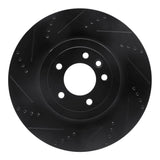 R1 Concepts 2013-2025 Land Rover Defender 110 Rear Left Drilled & Slotted Black Brake Rotor by R1 Concepts RNC-633-11023L