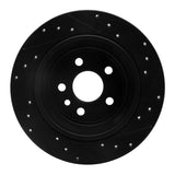 R1 Concepts 13-15 Land Rover LR2 Rear Left Drilled & Slotted Black Brake Rotor by R1 Concepts RNC-633-11024L