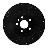 R1 Concepts 13-15 Land Rover LR2 Rear Right Drilled & Slotted Black Brake Rotor by R1 Concepts RNC-633-11024R