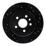 R1 Concepts 13-15 Land Rover LR2 Rear Right Drilled & Slotted Black Brake Rotor by R1 Concepts RNC-633-11024R