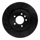 R1 Concepts 14-24 Land Rover Range Rover Sport Rear Left Drilled & Slotted Black Brake Rotor by R1 Concepts RNC-633-11026L
