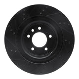 R1 Concepts 14-24 Land Rover Range Rover Sport Rear Right Drilled & Slotted Black Brake Rotor by R1 Concepts RNC-633-11026R