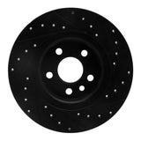 R1 Concepts 15-20 Jaguar E-Pace Rear Left Drilled & Slotted Black Brake Rotor by R1 Concepts RNC-633-11027L
