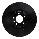 R1 Concepts 18-25 Land Rover Range Rover Front Right Drilled & Slotted Black Brake Rotor by R1 Concepts RNC-633-11029R