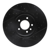 R1 Concepts 18-20 Land Rover Range Rover Front Left Drilled & Slotted Black Brake Rotor by R1 Concepts RNC-633-11030L