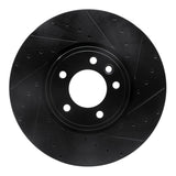 R1 Concepts 18-20 Land Rover Range Rover Sport Front Right Drilled & Slotted Black Brake Rotor by R1 Concepts RNC-633-11030R