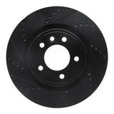 R1 Concepts 18-20 Land Rover Range Rover Sport Rear Left Drilled & Slotted Black Brake Rotor by R1 Concepts RNC-633-11031L