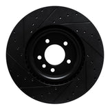 R1 Concepts 18-24 Land Rover Range Rover Front Right Drilled & Slotted Black Brake Rotor by R1 Concepts RNC-633-11032R
