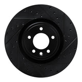 R1 Concepts 18-24 Land Rover Range Rover Front Right Drilled & Slotted Black Brake Rotor by R1 Concepts RNC-633-11032R