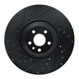 R1 Concepts 20-25 Jaguar E-Pace Front Right Drilled & Slotted Black Brake Rotor