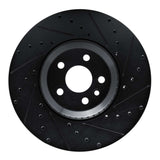 R1 Concepts 20-25 Jaguar E-Pace Front Right Drilled & Slotted Black Brake Rotor