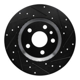 R1 Concepts 20-22 Jaguar E-Pace Rear Right Drilled & Slotted Black Brake Rotor by R1 Concepts RNC-633-11034R