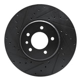 R1 Concepts 20-25 Land Rover Defender 110 Front Left Drilled & Slotted Black Brake Rotor
