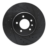 R1 Concepts 20-25 Land Rover Defender 90 Front Right Drilled & Slotted Black Brake Rotor