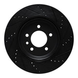 R1 Concepts 20-25 Land Rover Defender 110 Rear Left Drilled & Slotted Black Brake Rotor