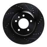 R1 Concepts 20-25 Land Rover Defender 90 Rear Right Drilled & Slotted Black Brake Rotor
