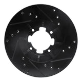 R1 Concepts 85-94 Subaru GL-10 Front Left Drilled & Slotted Black Brake Rotor by R1 Concepts RNC-633-13000L