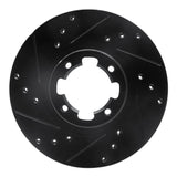 R1 Concepts 85-94 Subaru GL-10 Front Left Drilled & Slotted Black Brake Rotor by R1 Concepts RNC-633-13000L