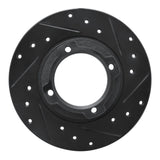 R1 Concepts 85-91 Subaru Loyale Rear Right Drilled & Slotted Black Brake Rotor by R1 Concepts RNC-633-13001R