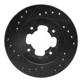 R1 Concepts 87-94 Subaru Justy Front Right Drilled & Slotted Black Brake Rotor by R1 Concepts RNC-633-13002R