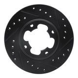 R1 Concepts 87-94 Subaru Justy Front Right Drilled & Slotted Black Brake Rotor by R1 Concepts RNC-633-13002R