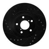 R1 Concepts 90-01 Subaru Impreza Front Right Drilled & Slotted Black Brake Rotor by R1 Concepts RNC-633-13007R