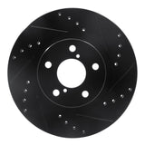R1 Concepts 90-16 Saab 9-2X Front Right Drilled & Slotted Black Brake Rotor by R1 Concepts RNC-633-13009R