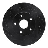R1 Concepts 92-97 Subaru SVX Front Left Drilled & Slotted Black Brake Rotor by R1 Concepts RNC-633-13011L