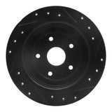 R1 Concepts 92-97 Subaru SVX Rear Left Drilled & Slotted Black Brake Rotor by R1 Concepts RNC-633-13012L