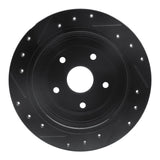 R1 Concepts 92-97 Subaru SVX Rear Right Drilled & Slotted Black Brake Rotor by R1 Concepts RNC-633-13012R