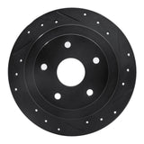 R1 Concepts 92-97 Subaru SVX Rear Right Drilled & Slotted Black Brake Rotor by R1 Concepts RNC-633-13012R