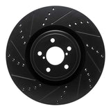 R1 Concepts 03-25 Subaru Impreza Front Left Drilled & Slotted Black Brake Rotor by R1 Concepts RNC-633-13014L