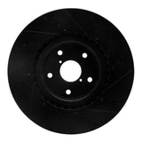R1 Concepts 05-17 Subaru WRX STI Front Left Drilled & Slotted Black Brake Rotor by R1 Concepts RNC-633-13016L
