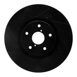 R1 Concepts 05-17 Subaru WRX STI Front Left Drilled & Slotted Black Brake Rotor by R1 Concepts RNC-633-13016L