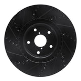 R1 Concepts 05-17 Subaru WRX STI Front Right Drilled & Slotted Black Brake Rotor by R1 Concepts RNC-633-13016R