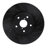 R1 Concepts 05-17 Subaru WRX STI Front Right Drilled & Slotted Black Brake Rotor by R1 Concepts RNC-633-13016R