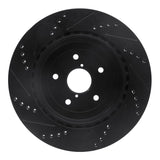 R1 Concepts 05-07 Subaru Impreza Rear Right Drilled & Slotted Black Brake Rotor by R1 Concepts RNC-633-13017R
