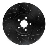 R1 Concepts 05-18 Subaru Outback Front Left Drilled & Slotted Black Brake Rotor by R1 Concepts RNC-633-13018L