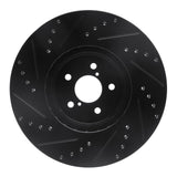 R1 Concepts 05-18 Subaru Forester Front Right Drilled & Slotted Black Brake Rotor by R1 Concepts RNC-633-13018R